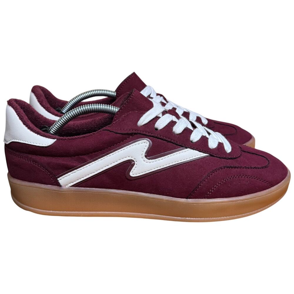 MADDEN GIRL Giia Women's 8.5 Maroon Sneakers Gum Sole Low Top Lace Up Shoe